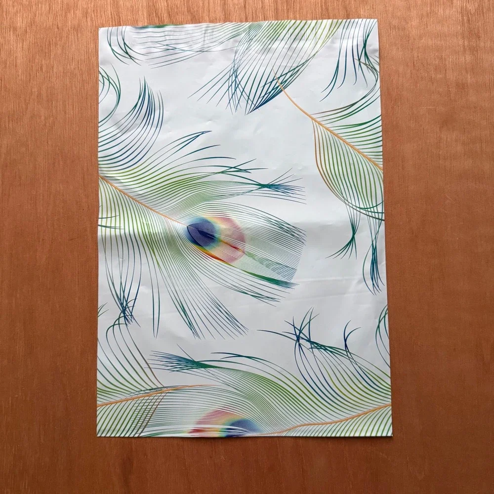 10x13‎ Cactus & Peacock Feather polymailers Shipping office 15 ct NEW business